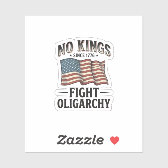 No Kings Since 1776 Fight Oligarchy Vintage Design (Sheet)