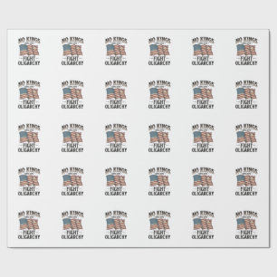 No Kings Since 1776 Fight Oligarchy Vintage Design Wrapping Paper
