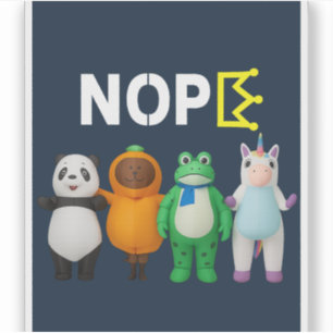 No Kings Since 1776 Funny Animal Protest Sticker  