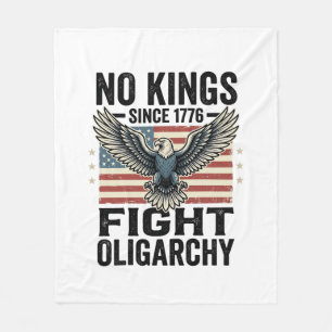 No Kings Since 1776 Patriotic Eagle Vintage Shirt  Fleece Blanket