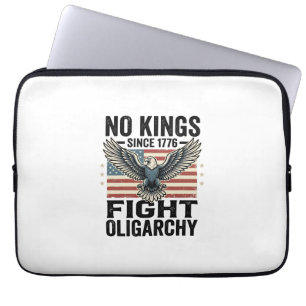 No Kings Since 1776 Patriotic Eagle Vintage Shirt Laptop Sleeve