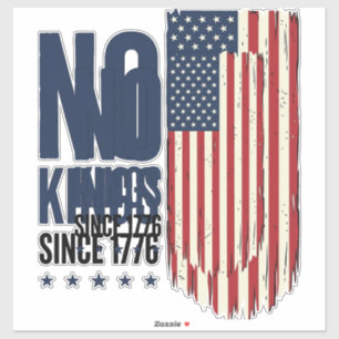 No Kings Since 1776 Patriotic Flag Shirt Design_1