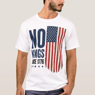 No Kings Since 1776 Patriotic Flag Shirt Design_1