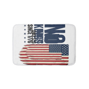 No Kings Since 1776 Patriotic Flag Shirt Design_1 Bath Mat