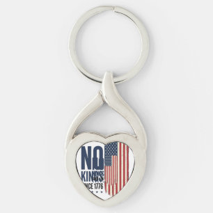No Kings Since 1776 Patriotic Flag Shirt Design_1 Key Ring