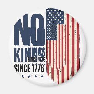No Kings Since 1776 Patriotic Flag Shirt Design_1 Magnet