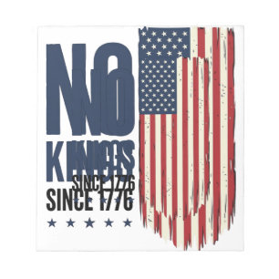 No Kings Since 1776 Patriotic Flag Shirt Design_1 Notepad