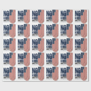 No Kings Since 1776 Patriotic Flag Shirt Design_1 Wrapping Paper