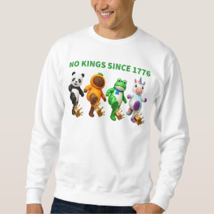 No Kings Since 1776 Portland Frog Kicking Crown Sweatshirt