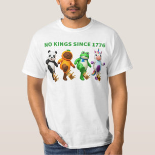 No Kings Since 1776 Portland Frog Kicking Crown T-Shirt