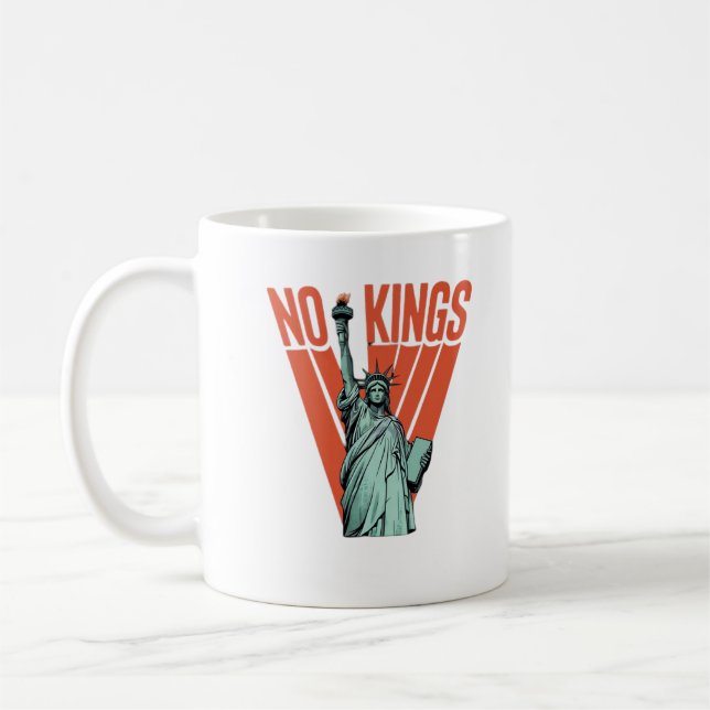 No Kings Statue Of  Protest  American Classic Coffee Mug (Left)