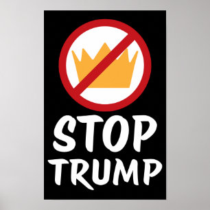 NO KINGS STOP TRUMP Anti-Trump RYB Protest Poster