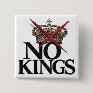 NO KINGS T-Shirt 15 Cm Square Badge