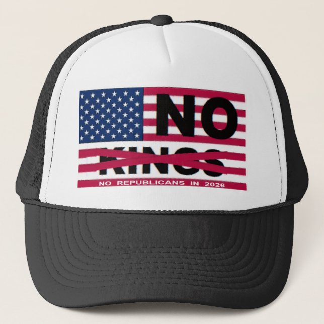 NO KINGS  TRUCKER HAT (Front)