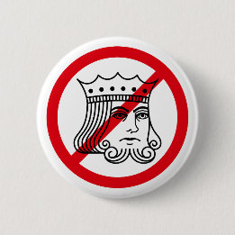 NO KINGS - Trump Protest 6 Cm Round Badge
