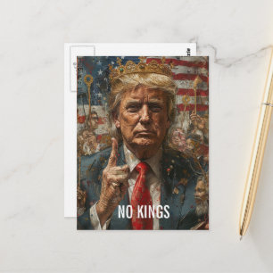 No Kings Trump With Crown Postcard