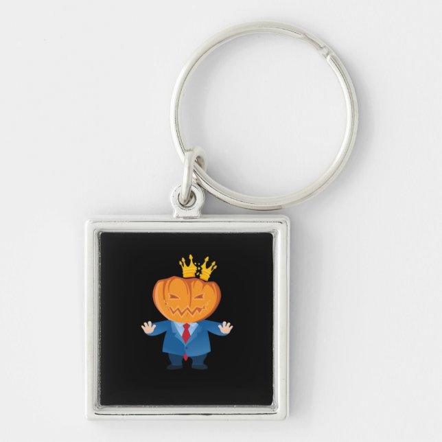No Kings - Trumpkin Pumpkin Classic Key Ring (Front)