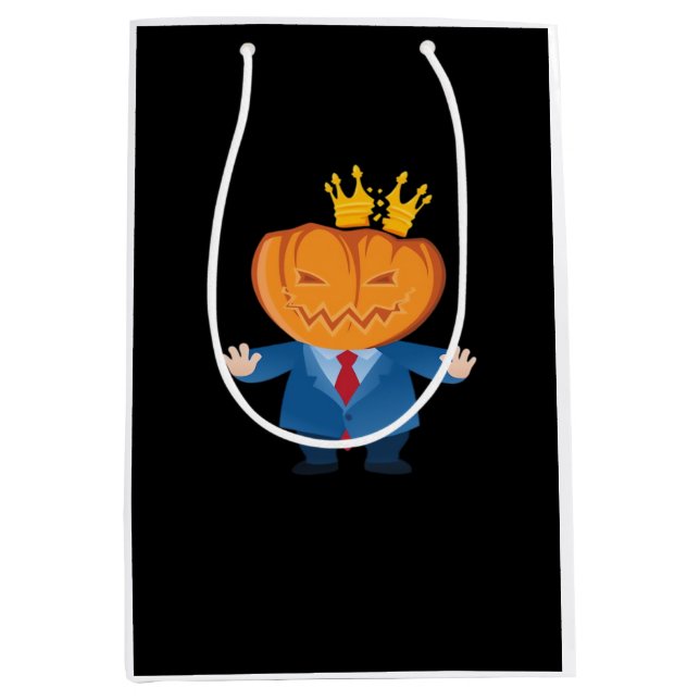 No Kings - Trumpkin Pumpkin Classic Medium Gift Bag (Front)