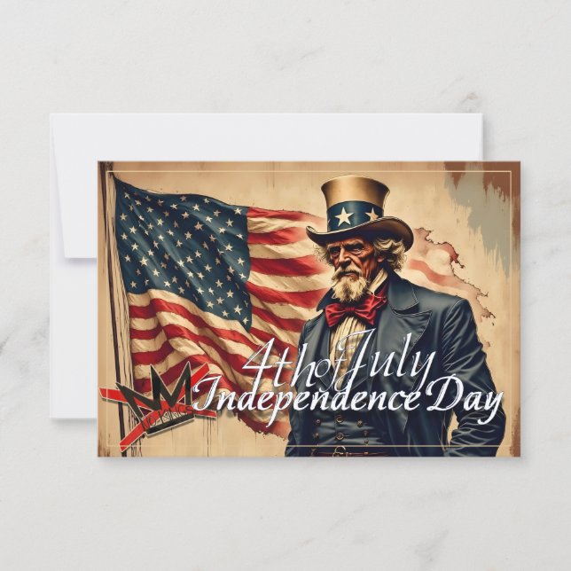 No Kings Uncle Sam Independence Day Art (Front)