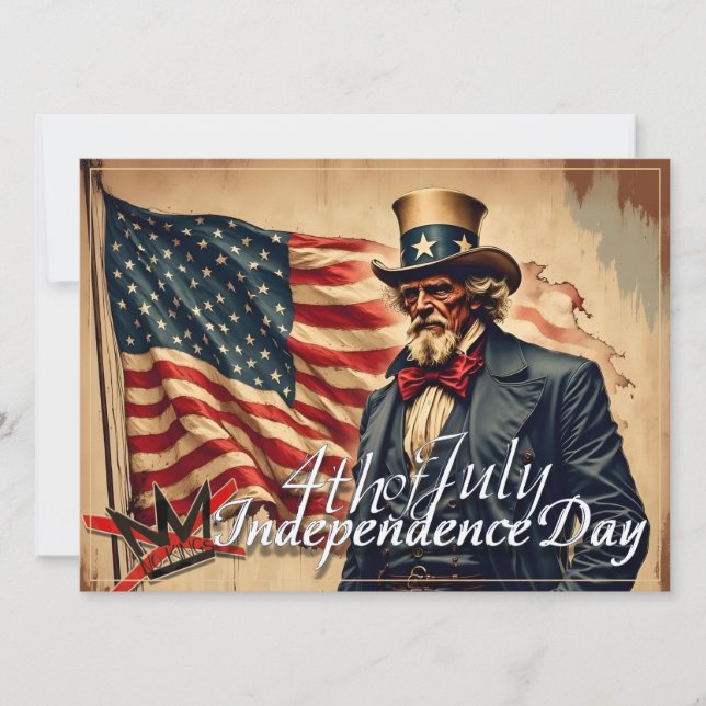 No Kings Uncle Sam Independence Day Art (Front)