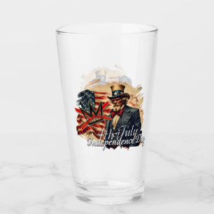 No Kings Uncle Sam Independence Day Art Glass