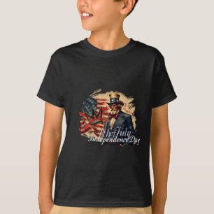 No Kings Uncle Sam Independence Day Art T-Shirt