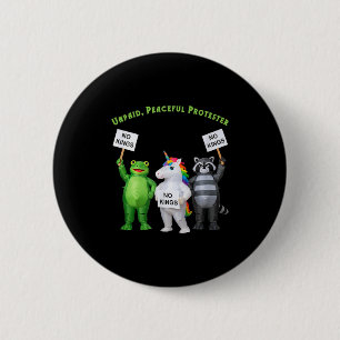 No Kings Unpaid Peaceful Protester Frog And Unicor 6 Cm Round Badge