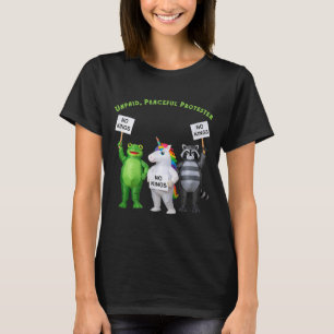 No Kings Unpaid Peaceful Protester Frog And Unicor T-Shirt