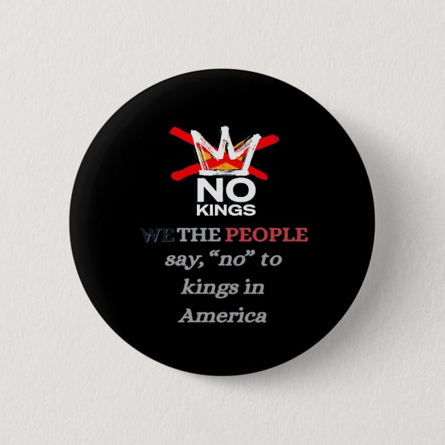 No Kings We the People Freedom Classic Style 6 Cm Round Badge (Front)