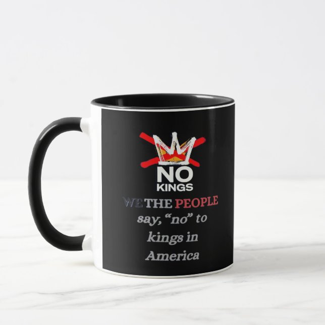 No Kings We the People Freedom Classic Style Mug (Left)