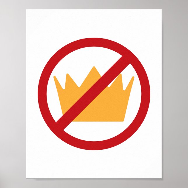 NO KINGS! White Poster (Front)