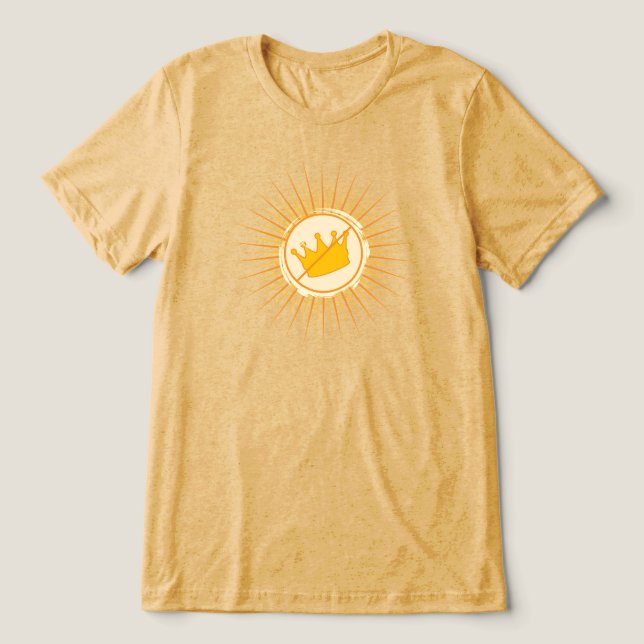 No Kings Yellow Men's Basic T-Shirt Tri-Blend Shirt (Design Front)