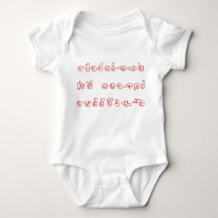 No L ASL Graffiti Baby Bodysuit