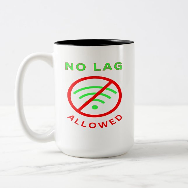 No Lag Around Two-Tone Coffee Mug (Left)