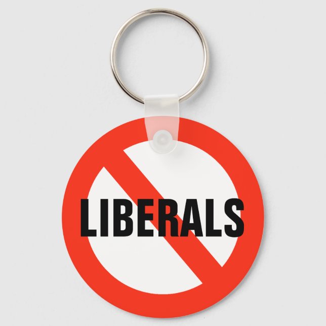 NO LIBERALS Key Chain (Front)
