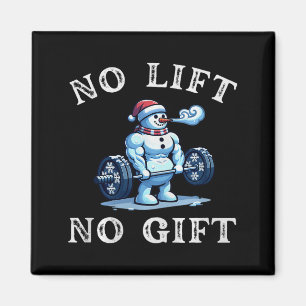 No Lift No Gift Funny Workout Snowman Christmas Gy Magnet