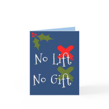 No Lift No Gift Gym CrossFit Christmas Card Humour