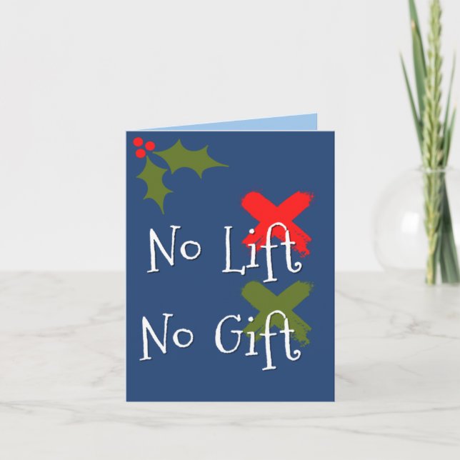 No Lift No Gift Gym CrossFit Christmas Card Humour (Front)