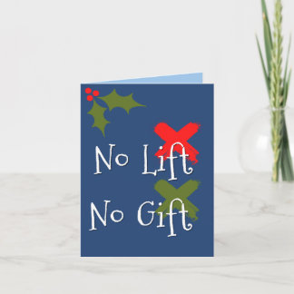 No Lift No Gift Gym CrossFit Christmas Card Humour