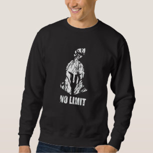 No Limit Spartan Helmet Back Print Gym Fitness Sweatshirt