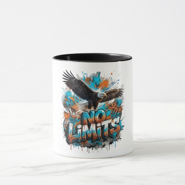No Limits Eagle Coffee Mug | Motivational Wildlife (Center)