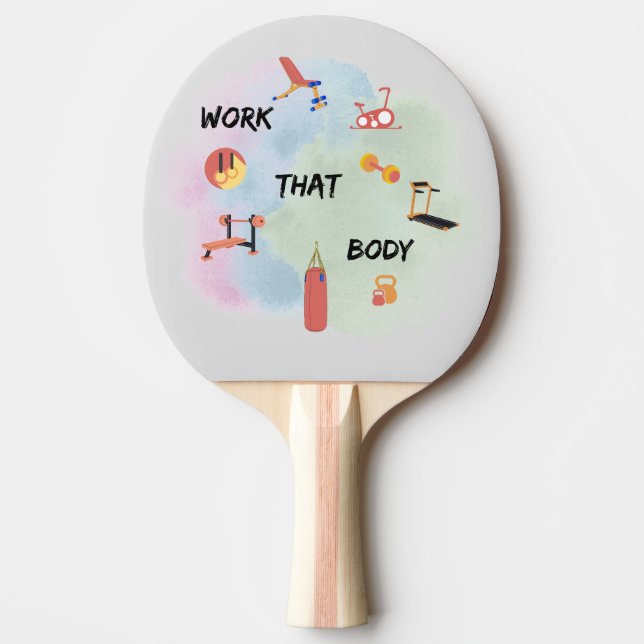 No Limits. Just Gains. Work That Body Relentlessly Ping Pong Paddle (Front)