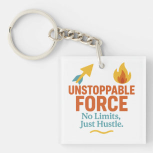 No Limits, Just Hustle Motivational Acrylic Keyc Key Ring