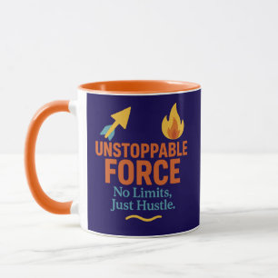 No Limits, Just Hustle   Motivational Combo Mug