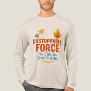 No Limits, Just Hustle   Motivational Long Sleeve  Tri-Blend Shirt