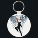 No Limits Motivation Design  Key Ring<br><div class="desc">Powerful No Limits motivational design featuring a silhouette breaking through limits and shattered barriers. This bold artwork symbolizes strength, determination, and an unstoppable mindset. Perfect for entrepreneurs, athletes, gym lovers, and anyone who believes in pushing beyond limits and chasing success. A strong motivational graphic ideal for apparel, posters, stickers, and...</div>