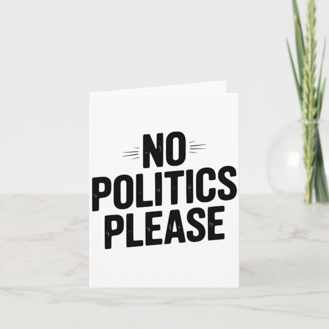 No Litics Please Funny Casual Humor Premium Tri-bl Card (Front)