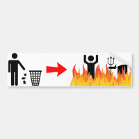 No Littering Bumper Sticker