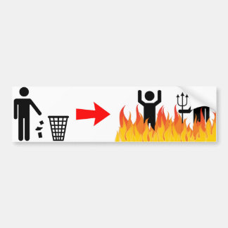 No Littering Bumper Sticker