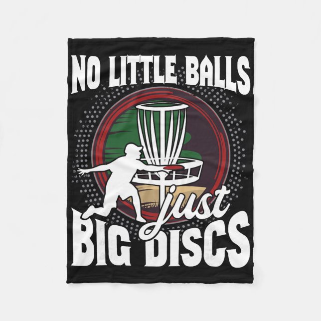 No Little - Funny Disc Golf Player Flying Disc Gol Fleece Blanket (Front)